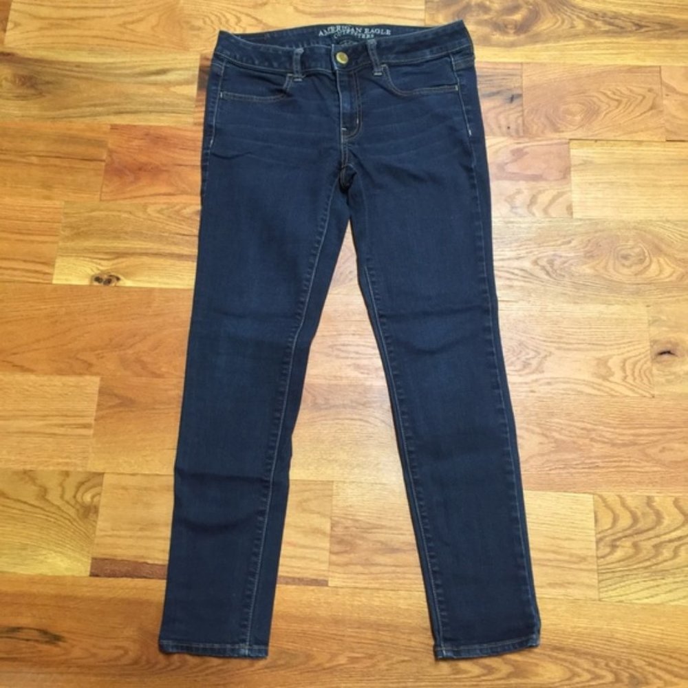AMERICAN EAGLE Dark Wash, Blue Skinny Jeans
